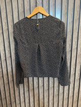 Chest 18  Length 20.5  Fabric Chiffon Elegant Puff Sleeve Western Top for Women