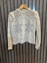 Chest 18  Length 20  Fabric Net Casual Chic Full Sleeve Top