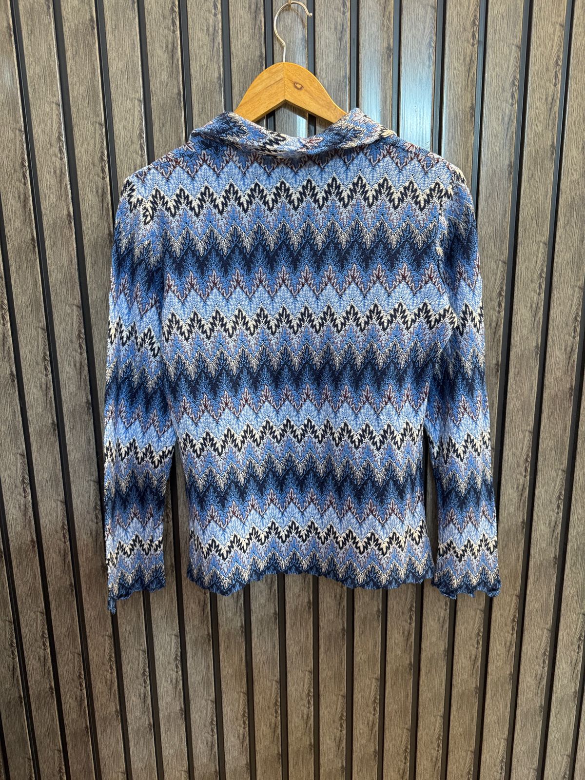 Chest 18  Length 23  Fabric Net Elegant Evening Full Sleeve Top