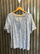 Chest 20  Lenght 24  Fabric linen Ladies Fashion Half Sleeve Top