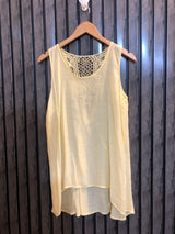 Chest 18  Lenght 22 to 28  Fabric cotton silk Branded Casual Sleeveless Tops for Women