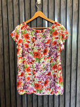 Chest 22  Lenght 26  Fabric linen Fashion Hub for Women’s Half Sleeve Tops