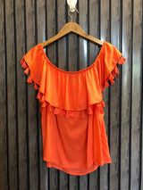 Chest 21  Lenght 23  Fabric linen Women’s Fashion Half Sleeve Tops