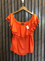 Chest 21  Lenght 23  Fabric linen Women’s Fashion Half Sleeve Tops