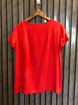 Chest 19  Lenght 25  Fabric linen Premium Western Half Sleeve Tops for Ladies