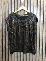 Chest 21  Length 25  Fabric chiffon Designer half Sleeve Tops
