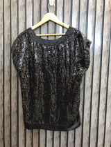 Chest 21  Length 25  Fabric chiffon Designer half Sleeve Tops