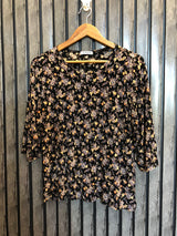 Chest 21  Length 22  Fabric Silk Jersey Branded Casual Top