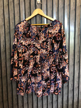 Chest 24  Length 26  Fabric linen Women Stylish Outfit Top