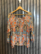 Chest 21  Length 23  Fabric Linen Women Outfit Top