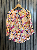 Chest 19  Length 24  Fabric Linen Women Trendy Wear Top