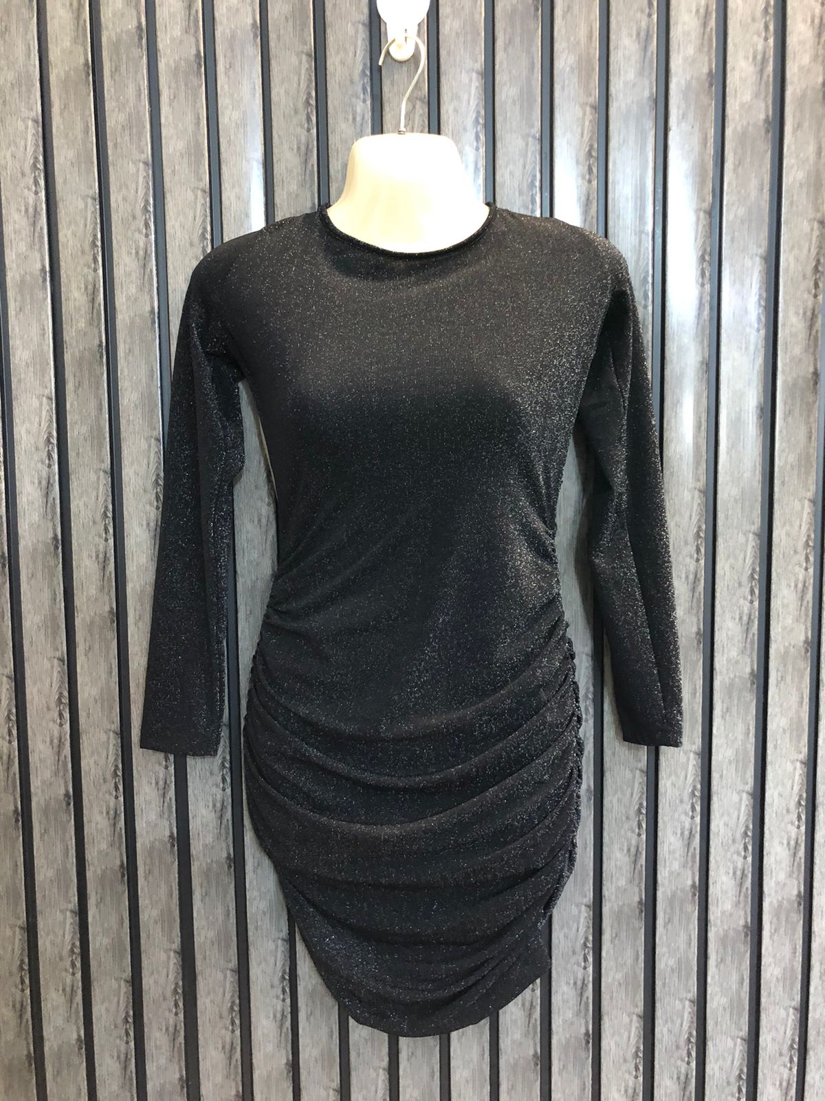 Chest 19  Length 32  Fabric Silk Jersey Trendy Party Dress