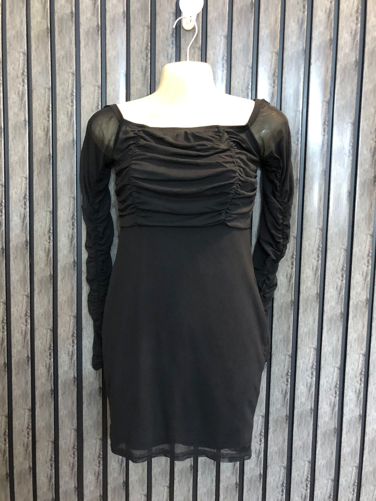 Chest 17  Length 22  Fabric Net Western Mini Dress