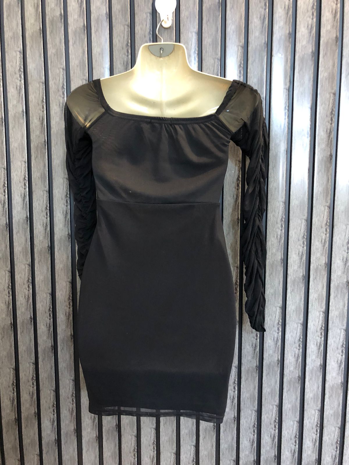 Chest 17  Length 22  Fabric Net Western Mini Dress