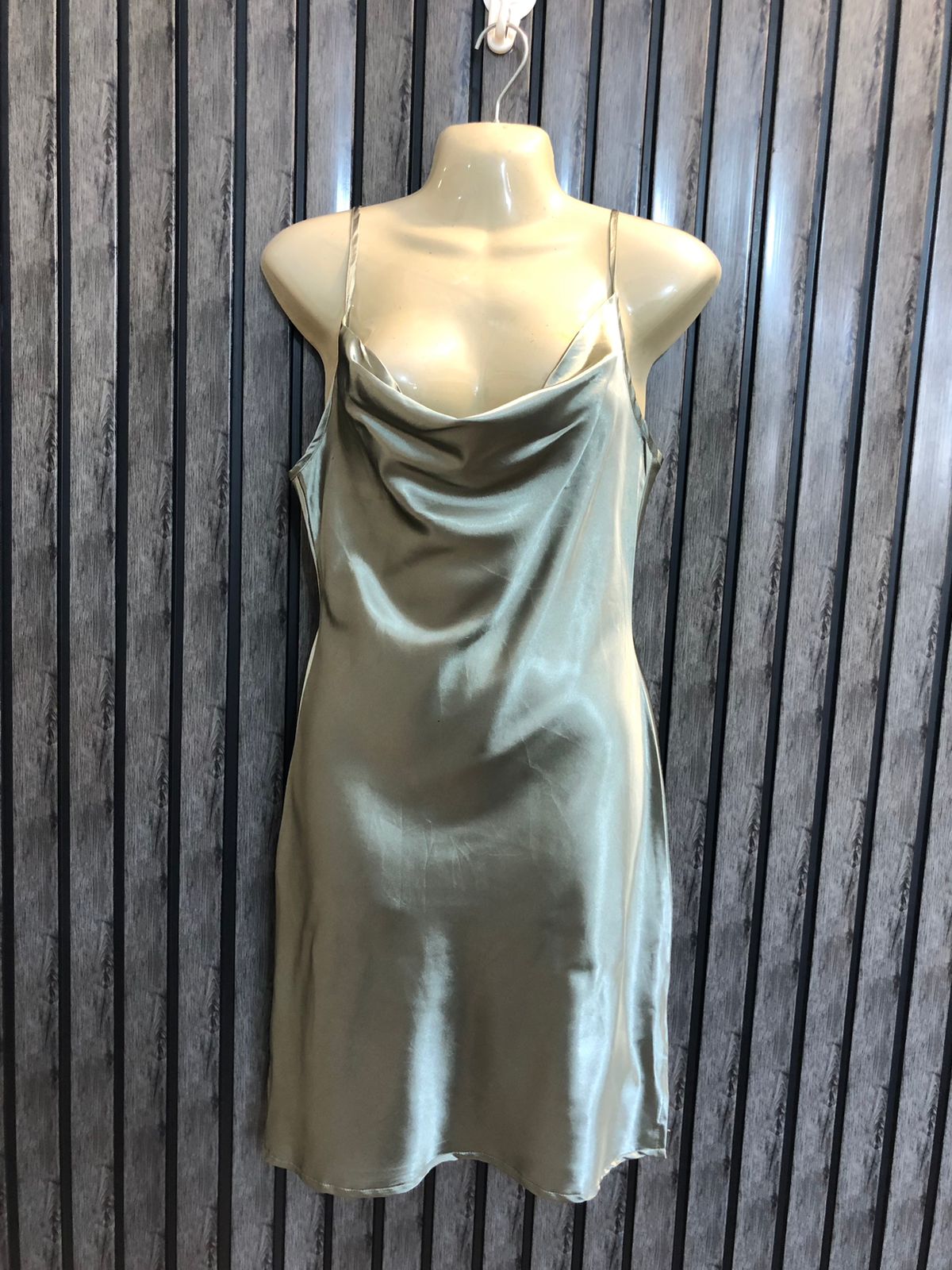 Chest 17  Length 32  Fabric silk Fashion Mini Dress