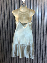 Chest 17  Length 32  Fabric silk Fashion Mini Dress