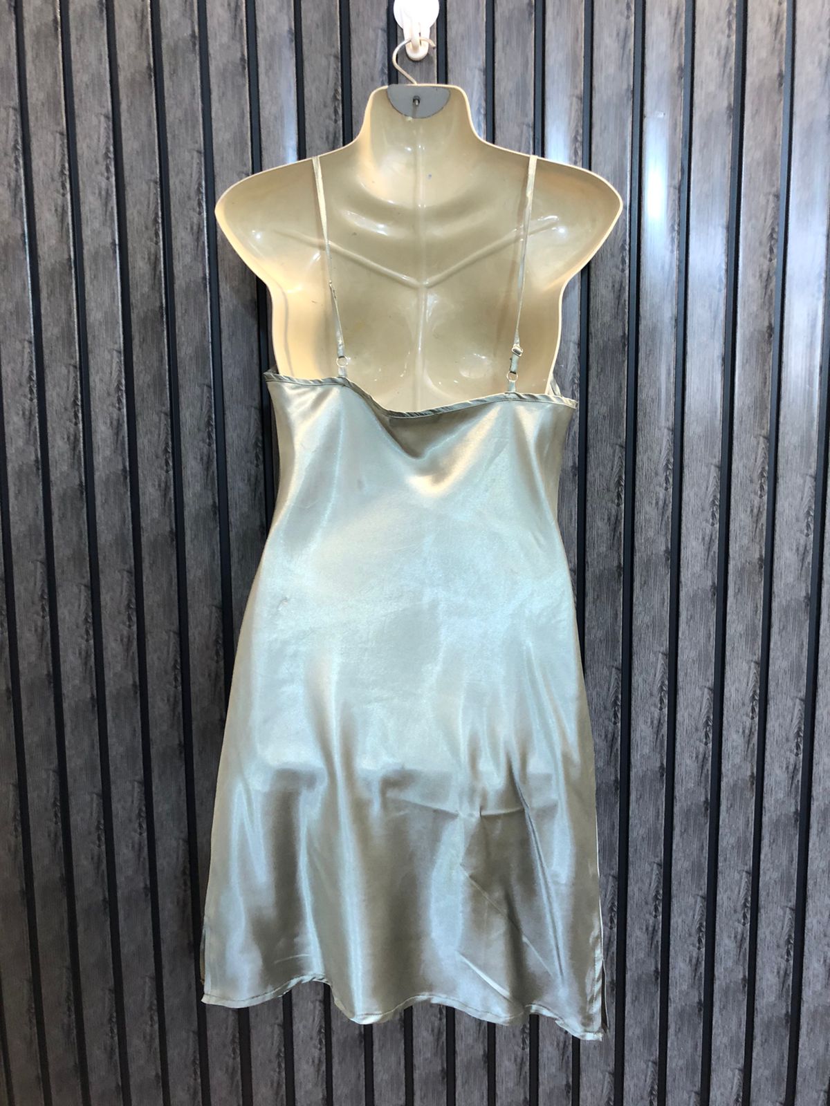 Chest 17  Length 32  Fabric silk Fashion Mini Dress