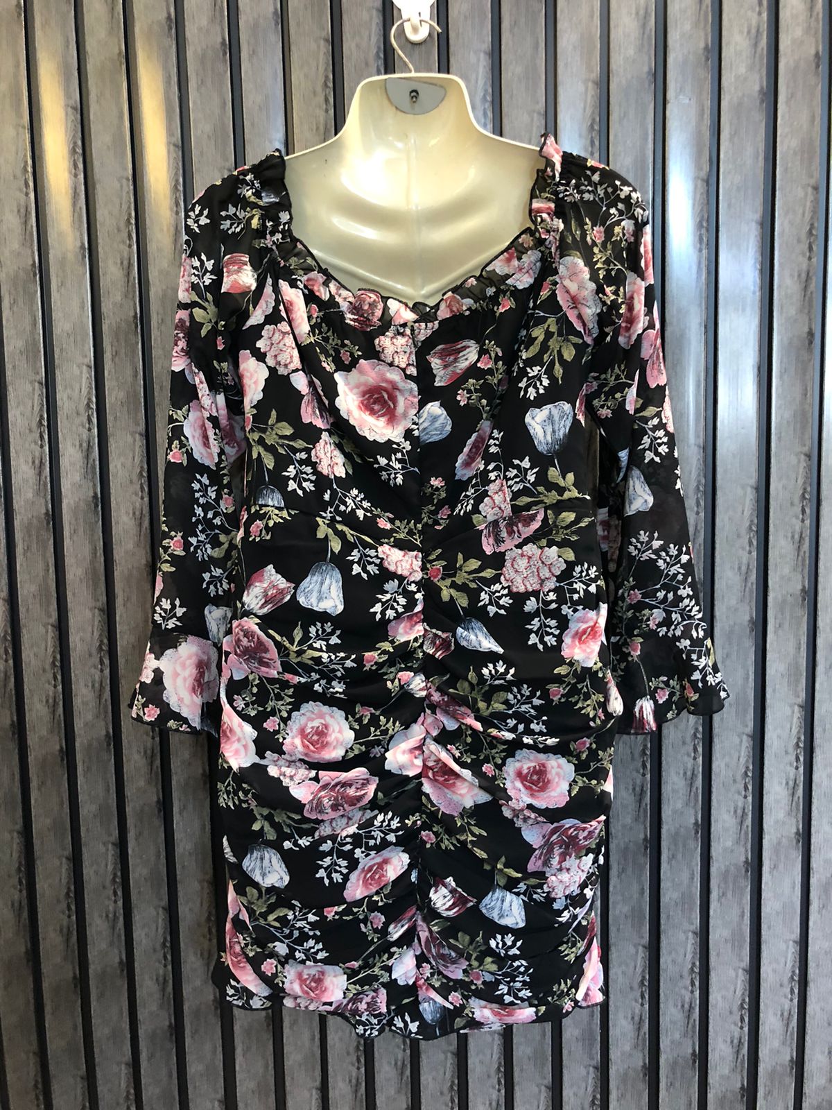 Chest 18  Length 29  Fabric Chiffon Party Night Dress