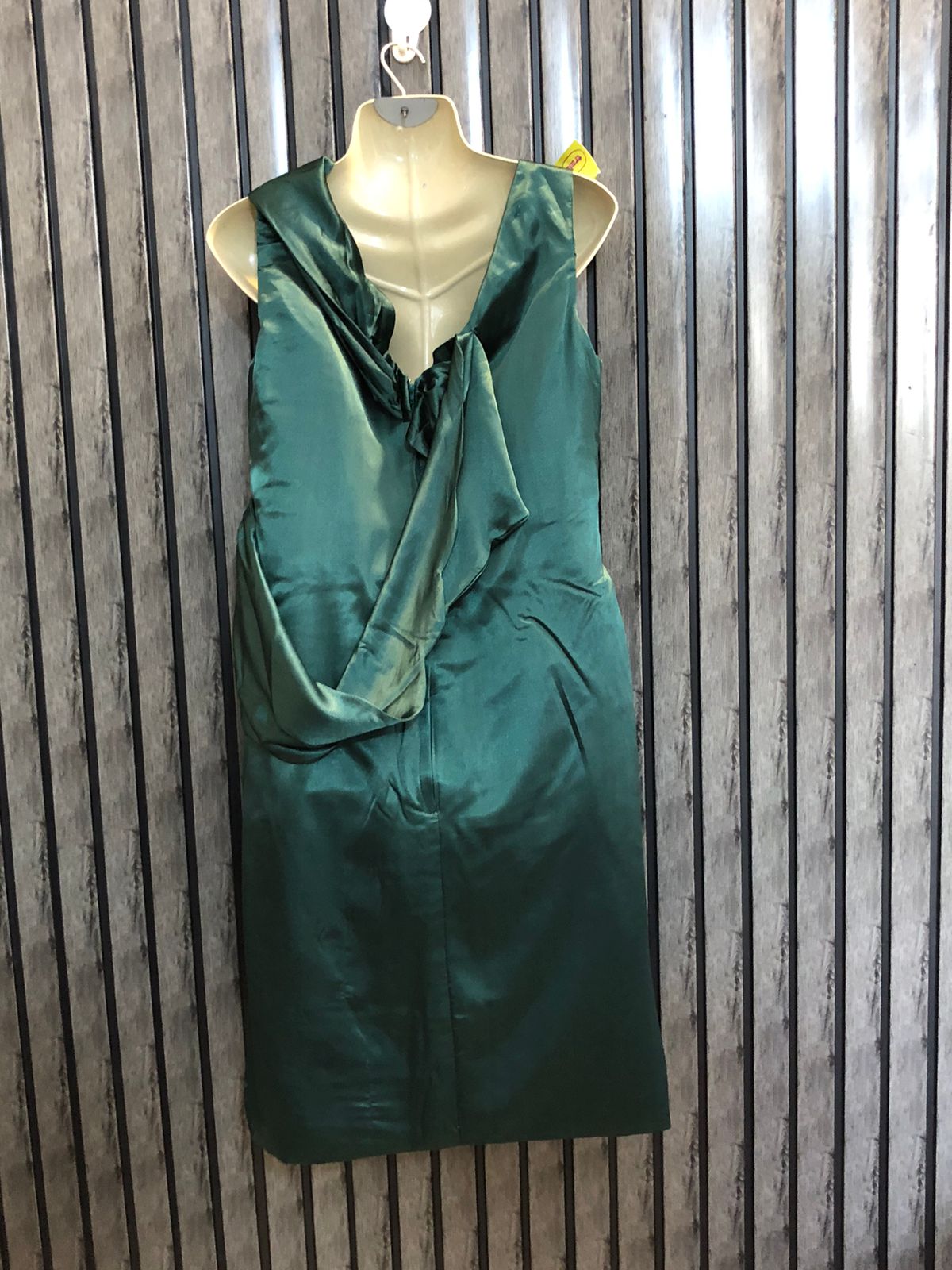 Chest 20  Length 38  Fabric Silk Shiny Metallic Mini Dress for Parties