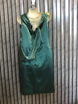 Chest 20  Length 38  Fabric Silk Shiny Metallic Mini Dress for Parties
