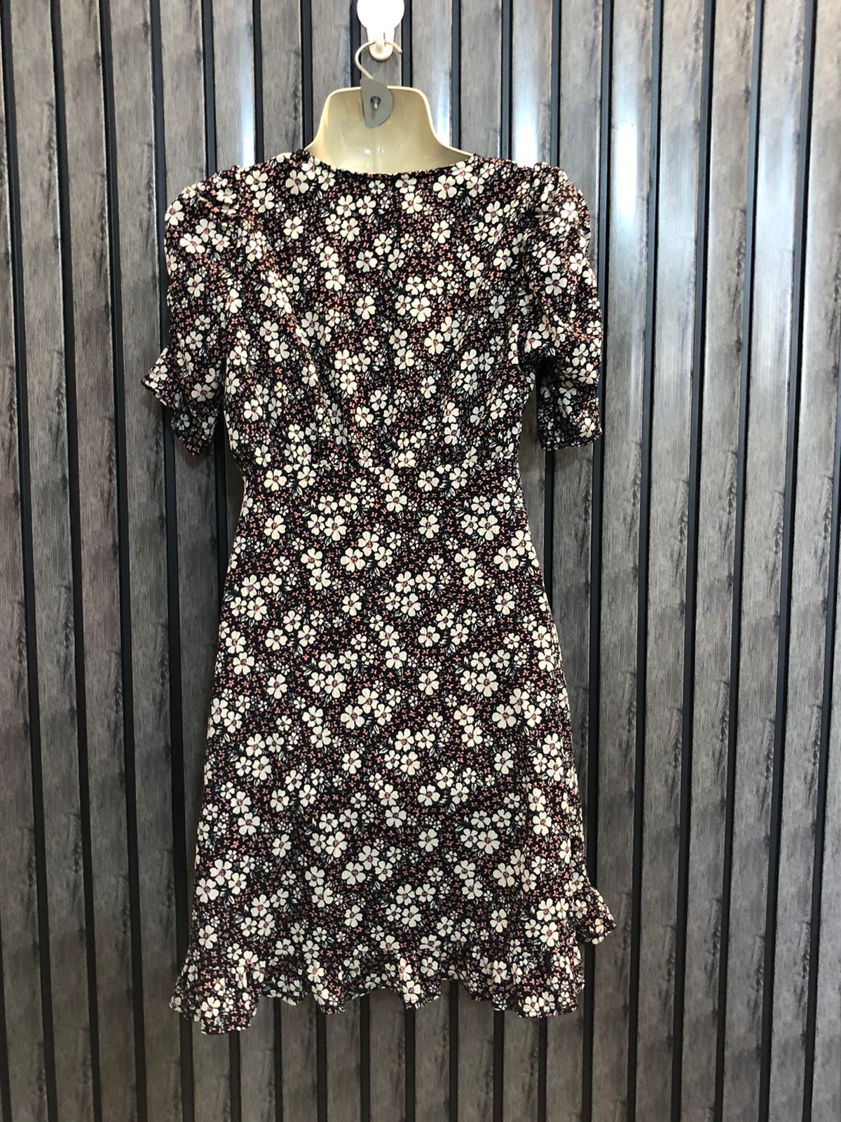 Chest 18  Length 29  Fabric Cotton Silk Fashion Mini Dress for Ladies