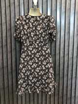 Chest 18  Length 29  Fabric Cotton Silk Fashion Mini Dress for Ladies