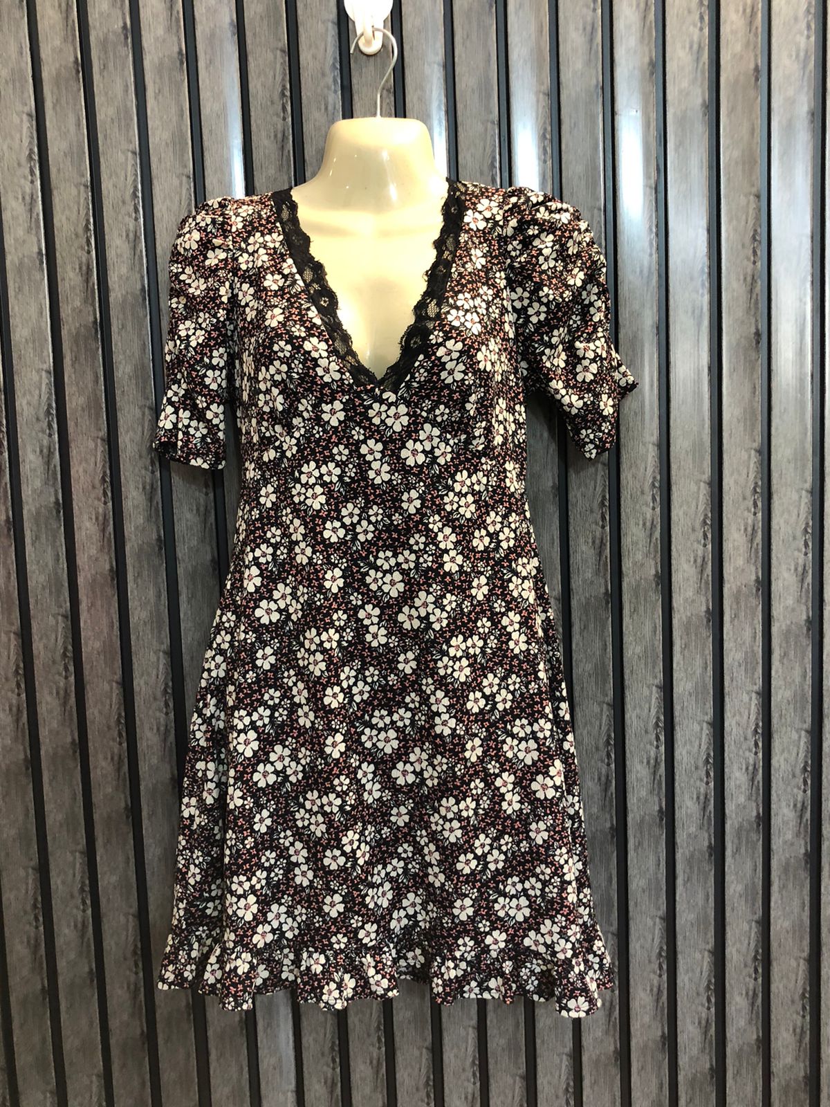 Chest 18  Length 29  Fabric Cotton Silk Fashion Mini Dress for Ladies