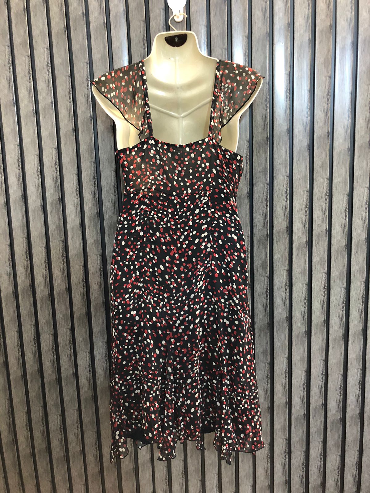 Chest 16  Length 36  Fabric Chiffon Beautiful Party Mini Dress