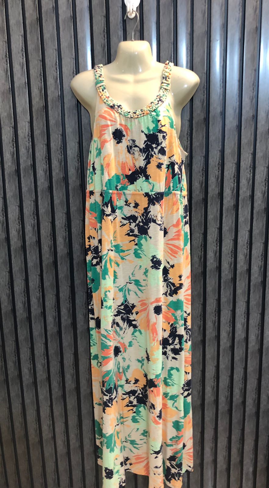 Chest 21  Length 56  Fabric Silk Jersey Women’s Long Maxi Dress