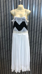 Chest 17  Length 52  Fabric Chiffon Classy Long Maxi Dress