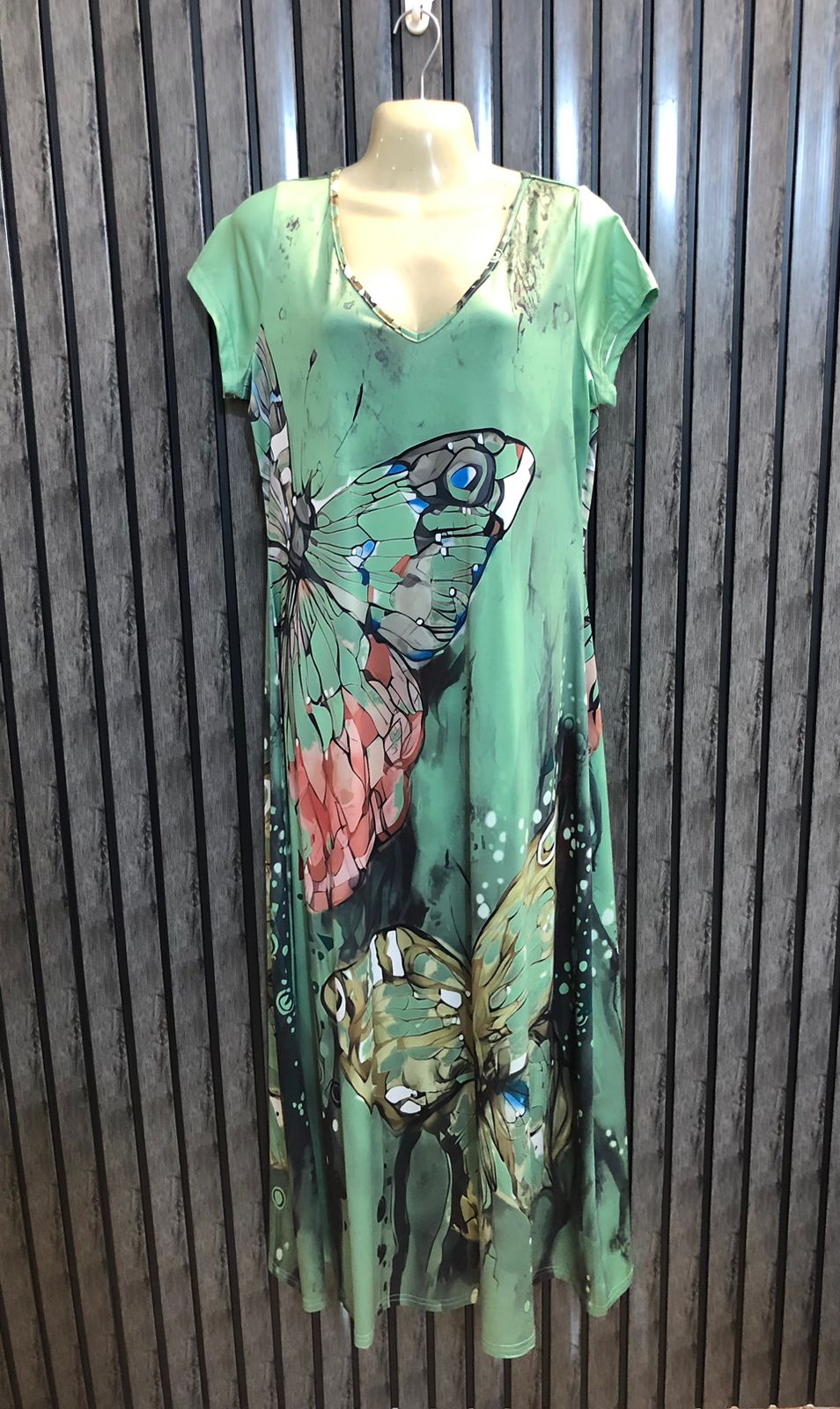 Chest 22  Length 52  Fabric Silk Jersey Designer Maxi Dress for Ladies