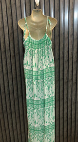 Chest 22  Length 61  Fabric Linen Trendy Women’s Long Maxi