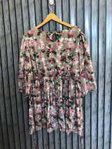 Chest 23  Lenght 32  Fabric chiffon Casual Stylish Long Top