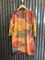 Chest 19  Length 34  Fabric Silk Fashionable Women Long Top