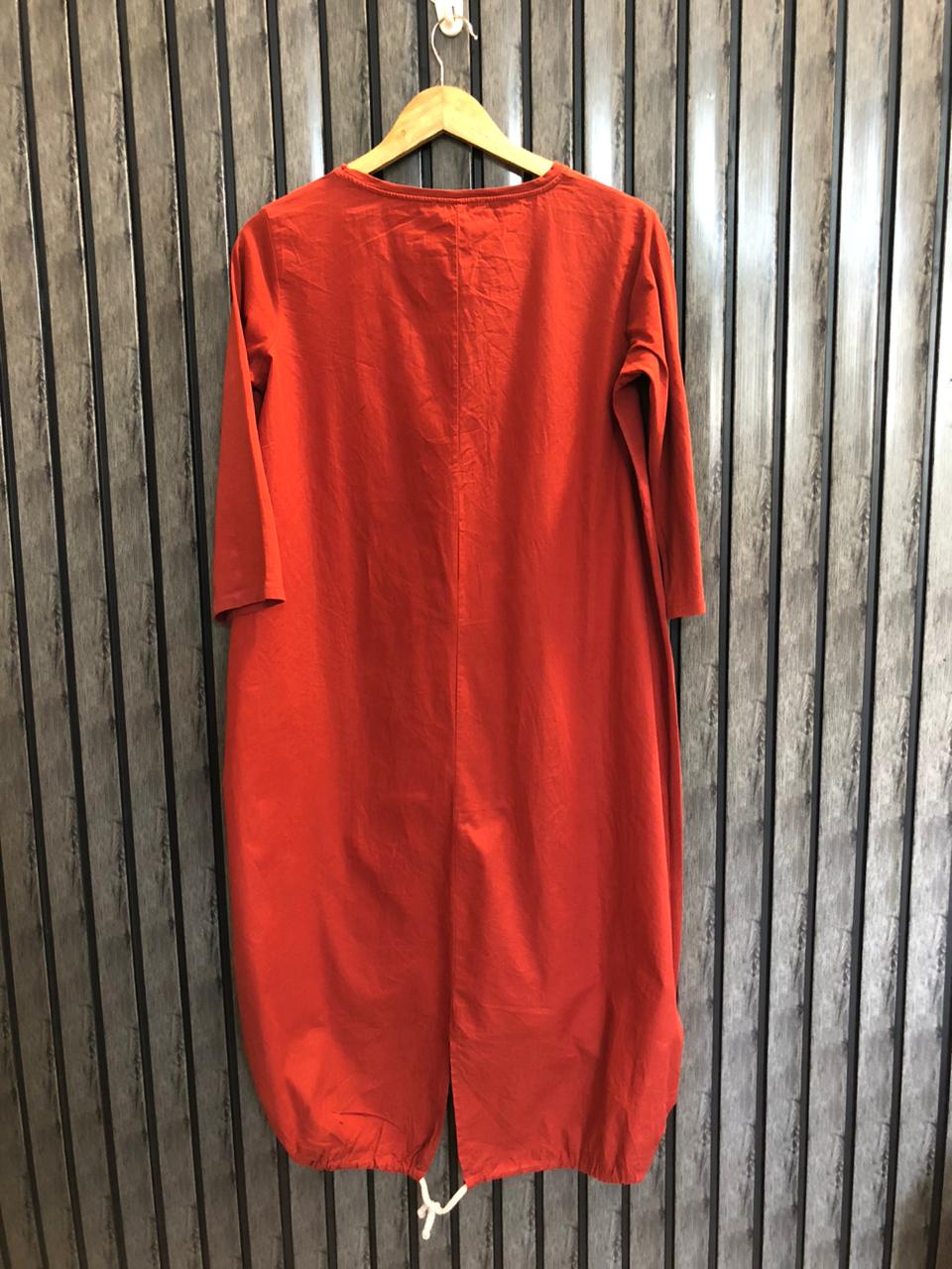 Chest 19  Length 37 To 43  Fabric Front Jersey Comfortable Long Top