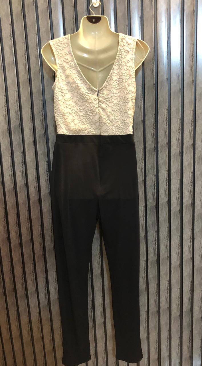 Chest 19  Length 53  Fabric Silk Jersey Stylish Long Jumpsuit