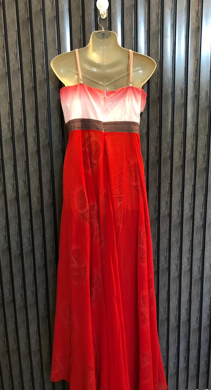 Chest 17  Length 53 To 69  Fabric Chiffon New Style Maxi