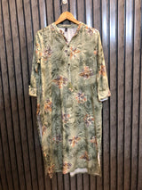 Chest 20  Length 42  Fabric Linen Fashion Long Shirt