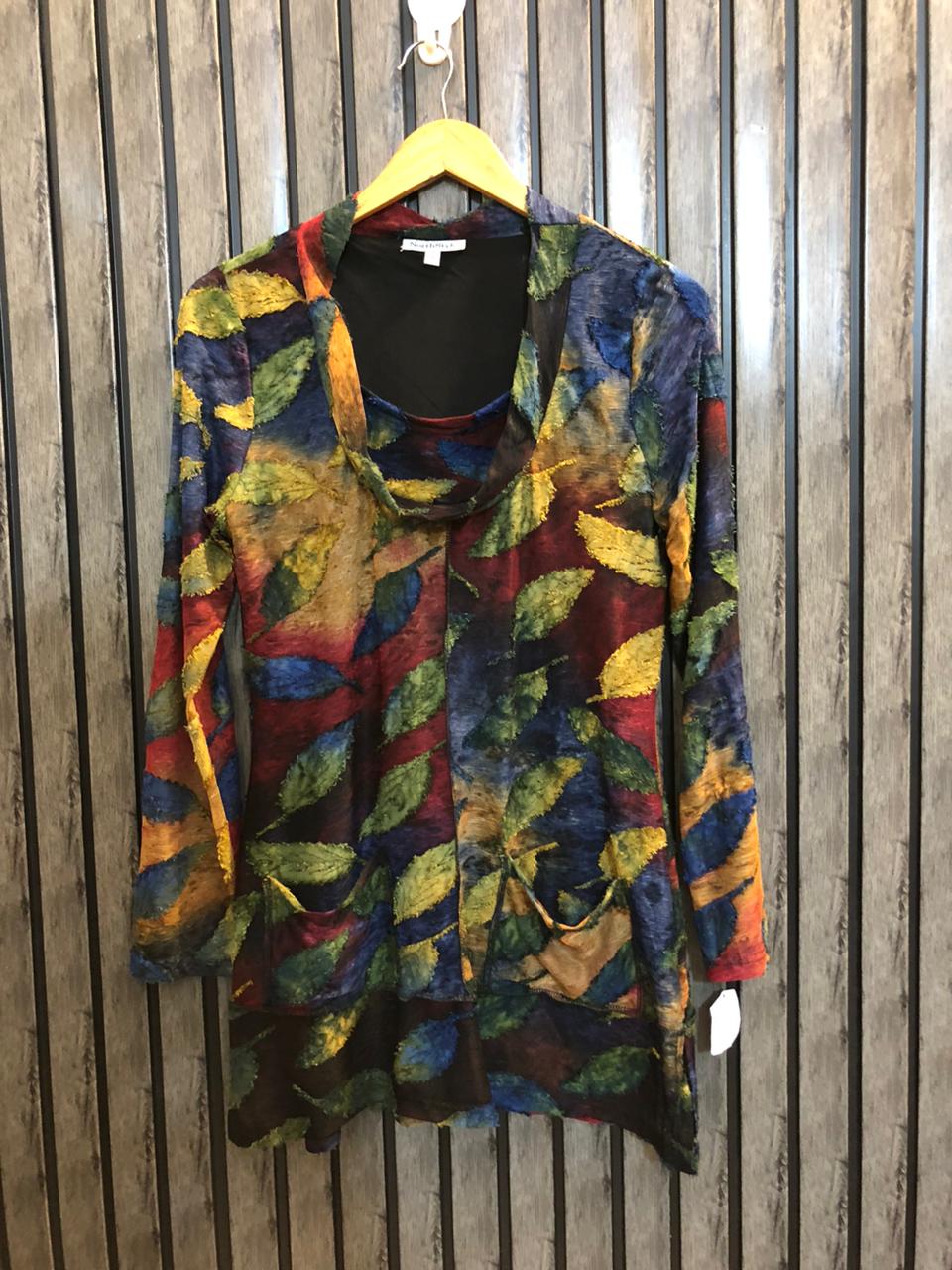 Chest 19  Length 30  Fabric Silk Jersey Modern Long Top