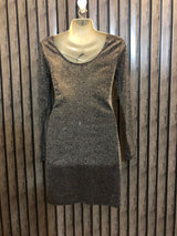 Chest 17  Length 30  Fabric Silk Jersey Stylish Party Mini Dress