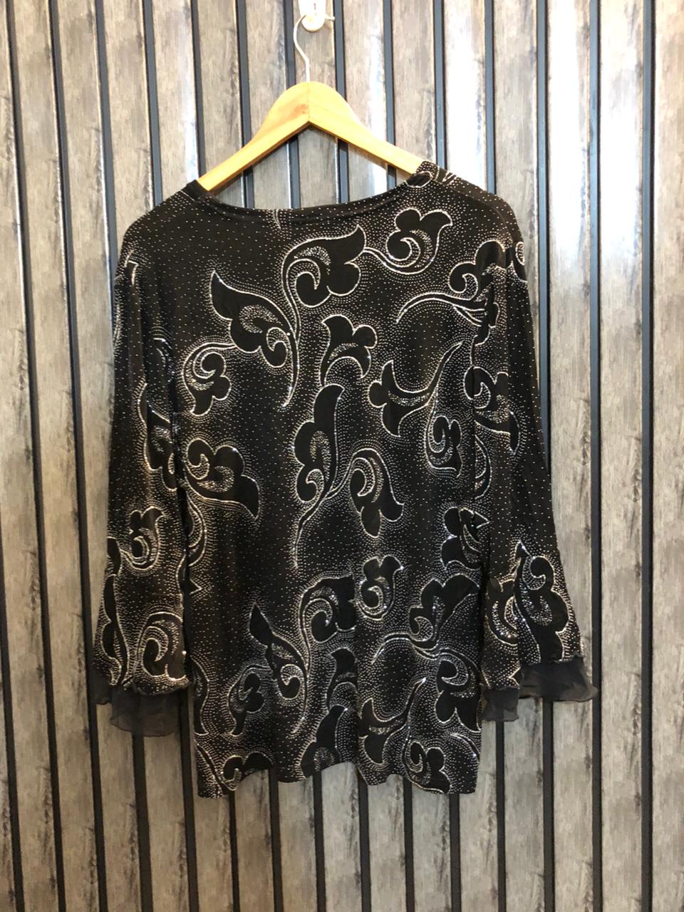Chest 22  Length 25  Fabric Silk Jersey Western Party Wear Top