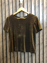 Chest 20  Length 19  Fabric Silk Jersey Trendy Party Wear Top