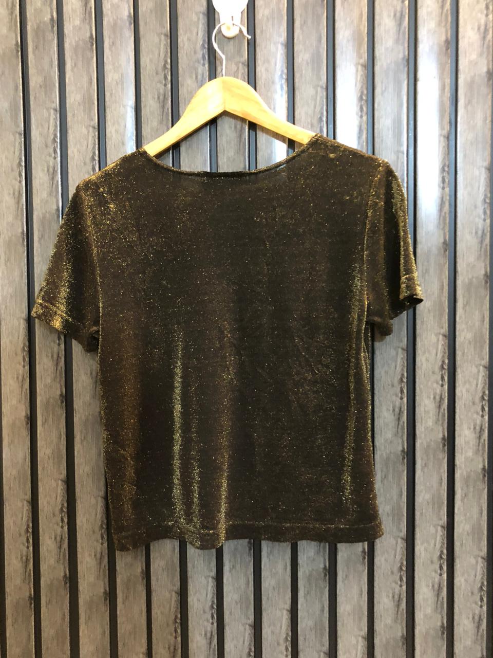 Chest 20  Length 19  Fabric Silk Jersey Trendy Party Wear Top