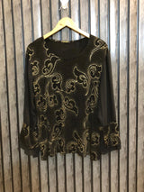Chest 24  Length 25  Fabric Sleeve Chiffon Other Fabric Silk Jersey Premium Party Wear Top