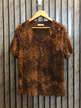 Chest 22  Length 24  Fabric Net Jersey Trendy Girls Party Wear Top