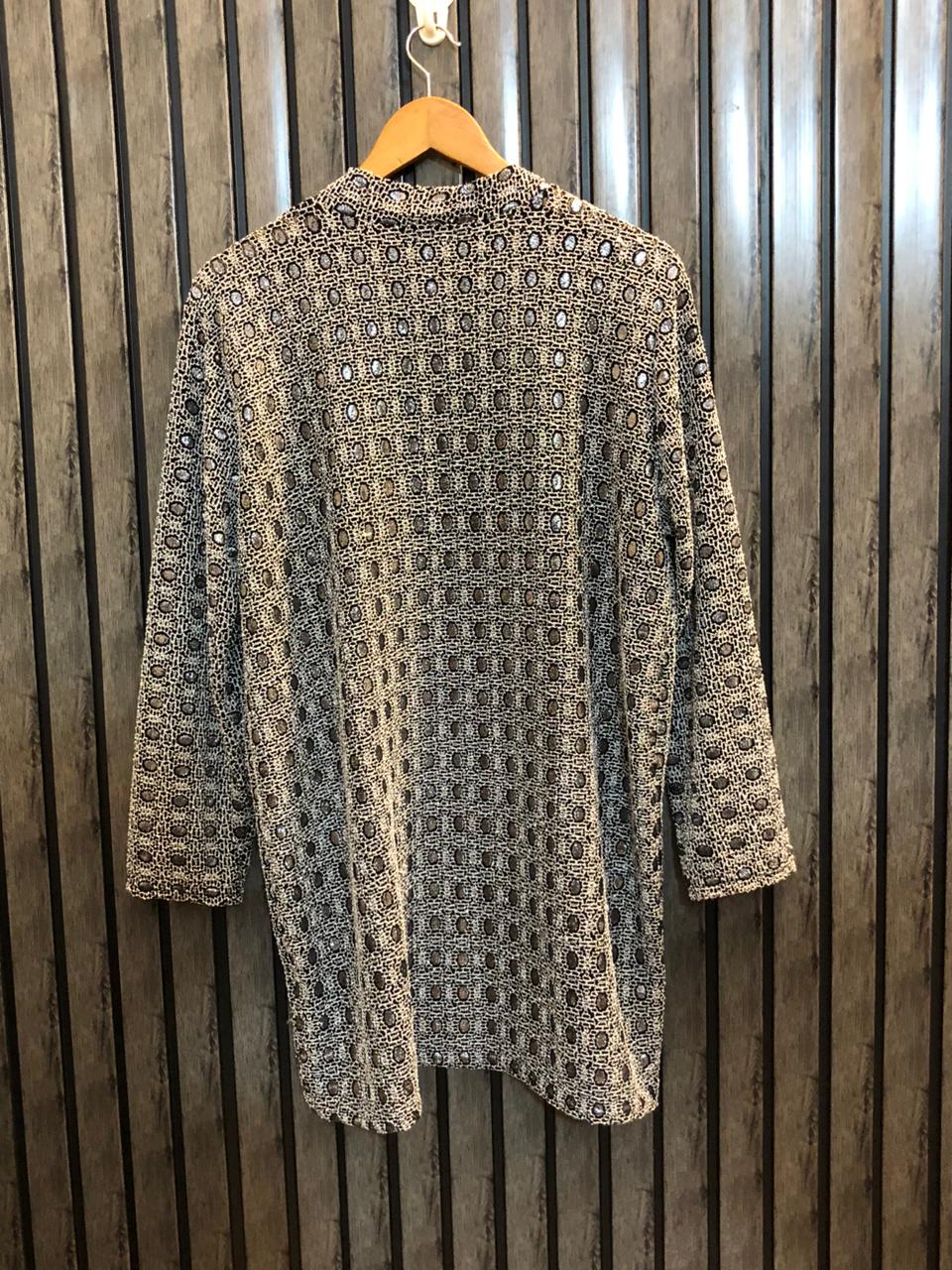 Chest XXl  Length 31  Fabric Net Jersey Sparkle Party Wear Shrug