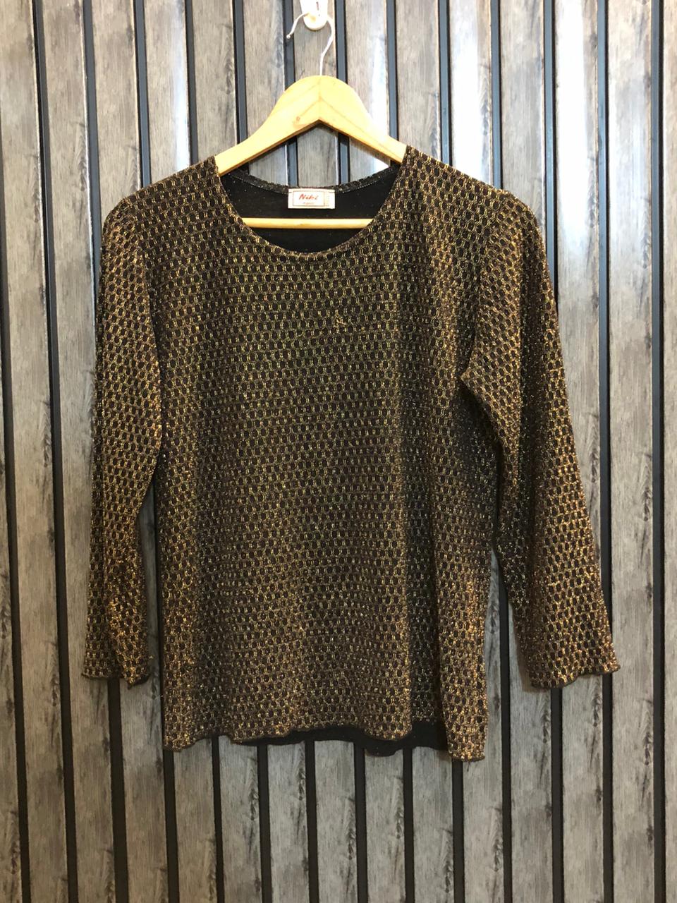 Chest 20  Length 23  Fabric Silk Jersey Beautiful Party Wear Top