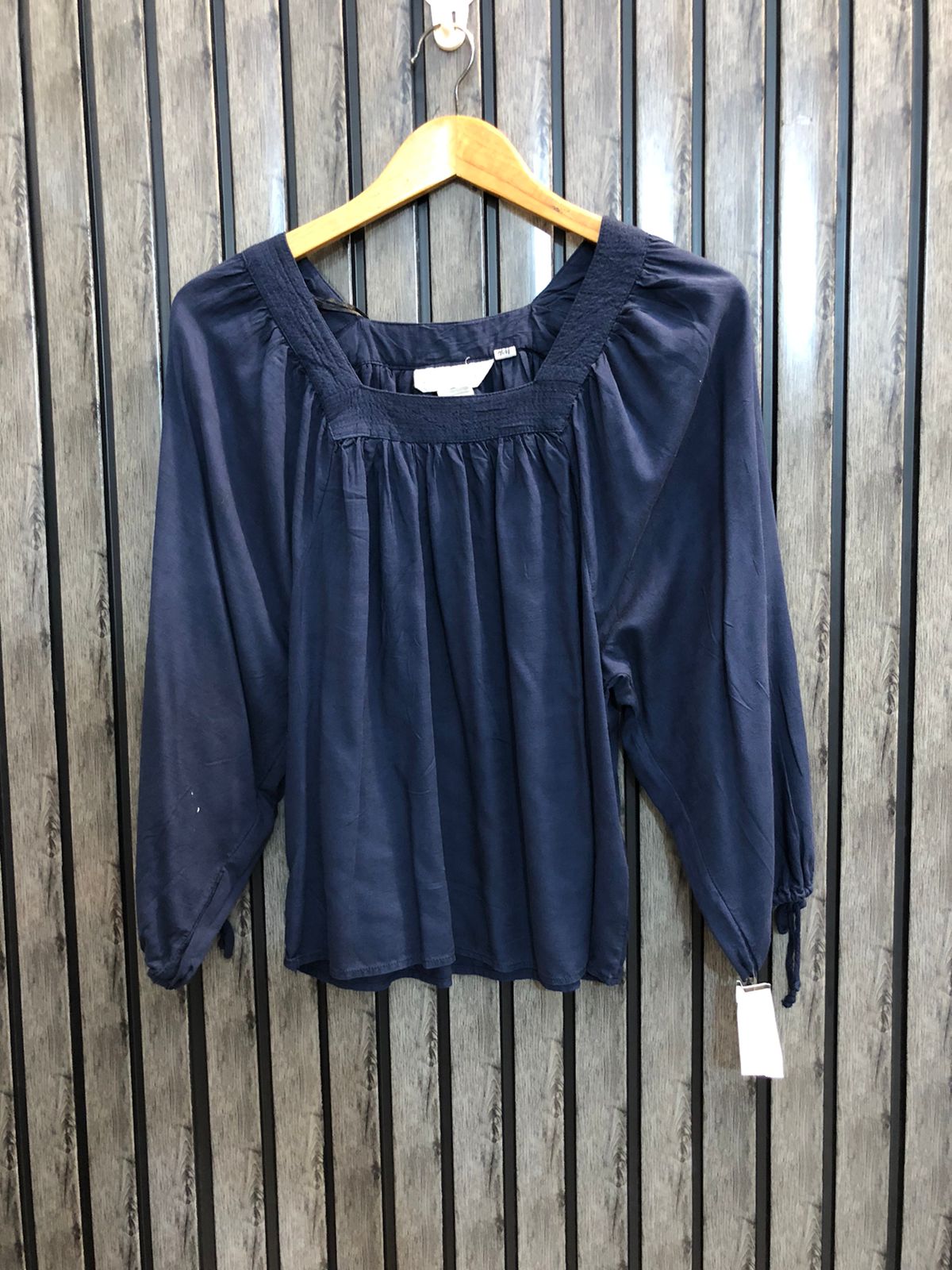 Chest 19  Length 21  Fabric Linen Chic Western Wear Full Sleeves Top for Women