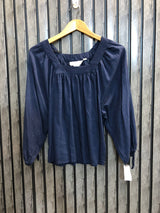 Chest 19  Length 21  Fabric Linen Chic Western Wear Full Sleeves Top for Women
