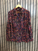 Chest 20  Length 26  Fabric Linen Elegant Long Sleeves Summer Top for Girls